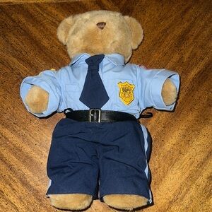 Build a Bear plush teddy bear with police officer uniform very cute clean 16 “